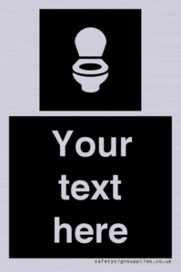 Custom information: black panel wc toilet